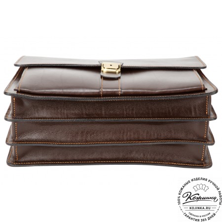 Кожаный портфель "Карьерист"  (коричневый)